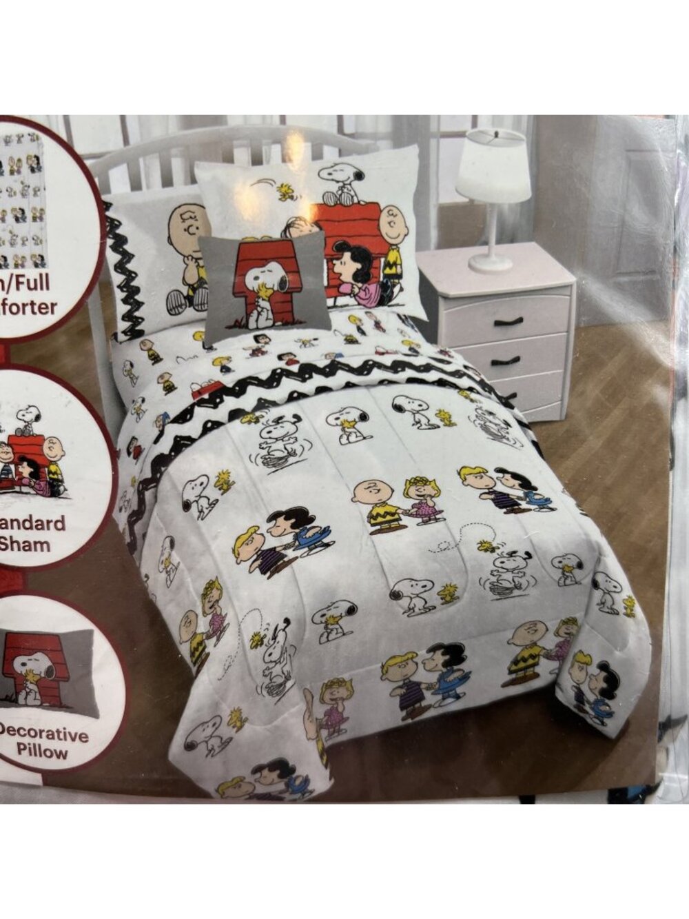 Peanuts Twin Full Comforter Pillow Sham Bedding Snoopy Charlie Brown